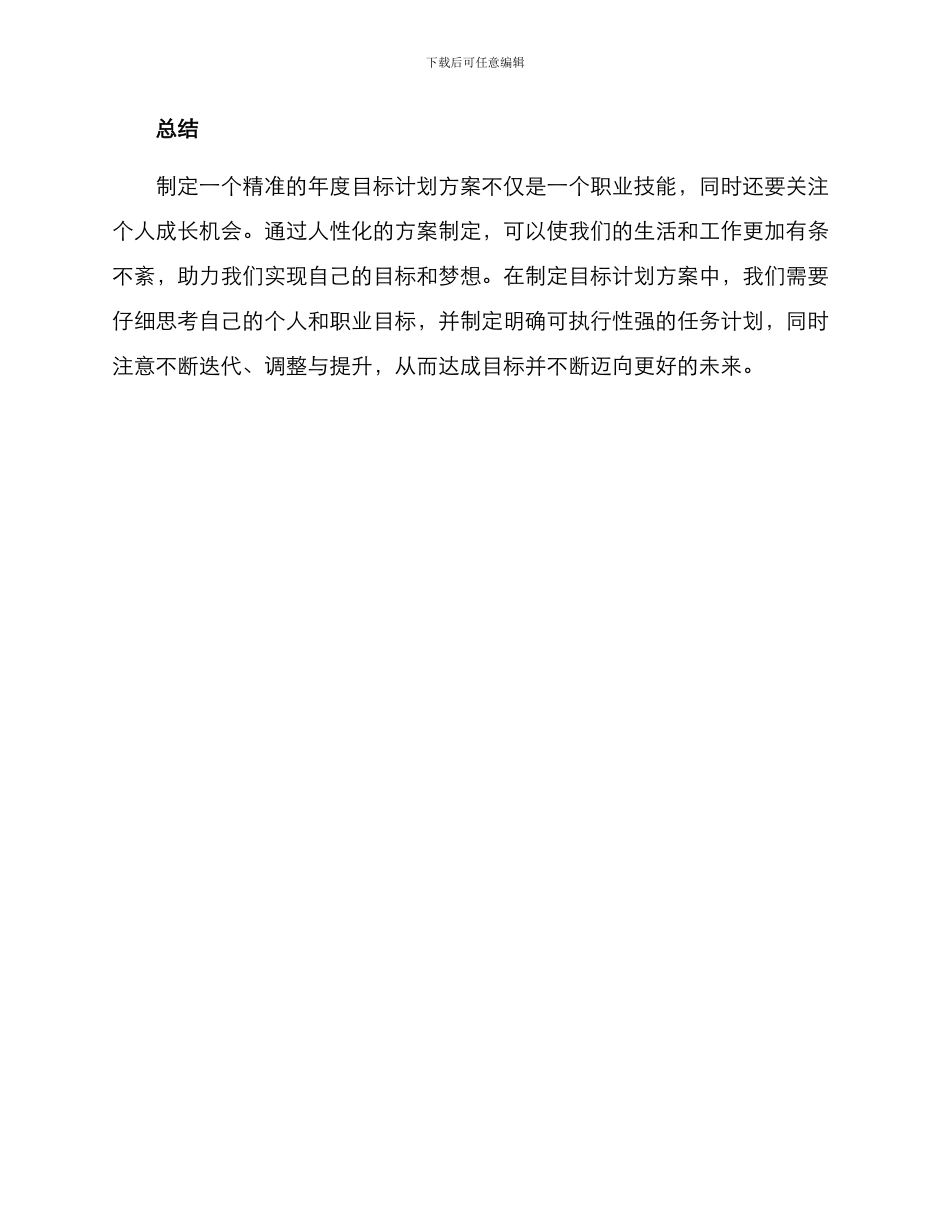 精准年度目标计划方案_第3页