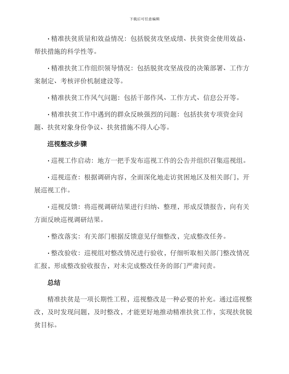 精准扶贫巡视整改方案_第2页