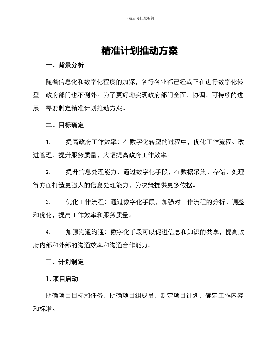 精准计划推进方案_第1页