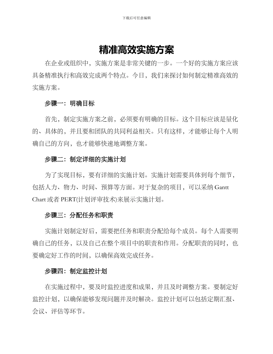 精准高效实施方案_第1页