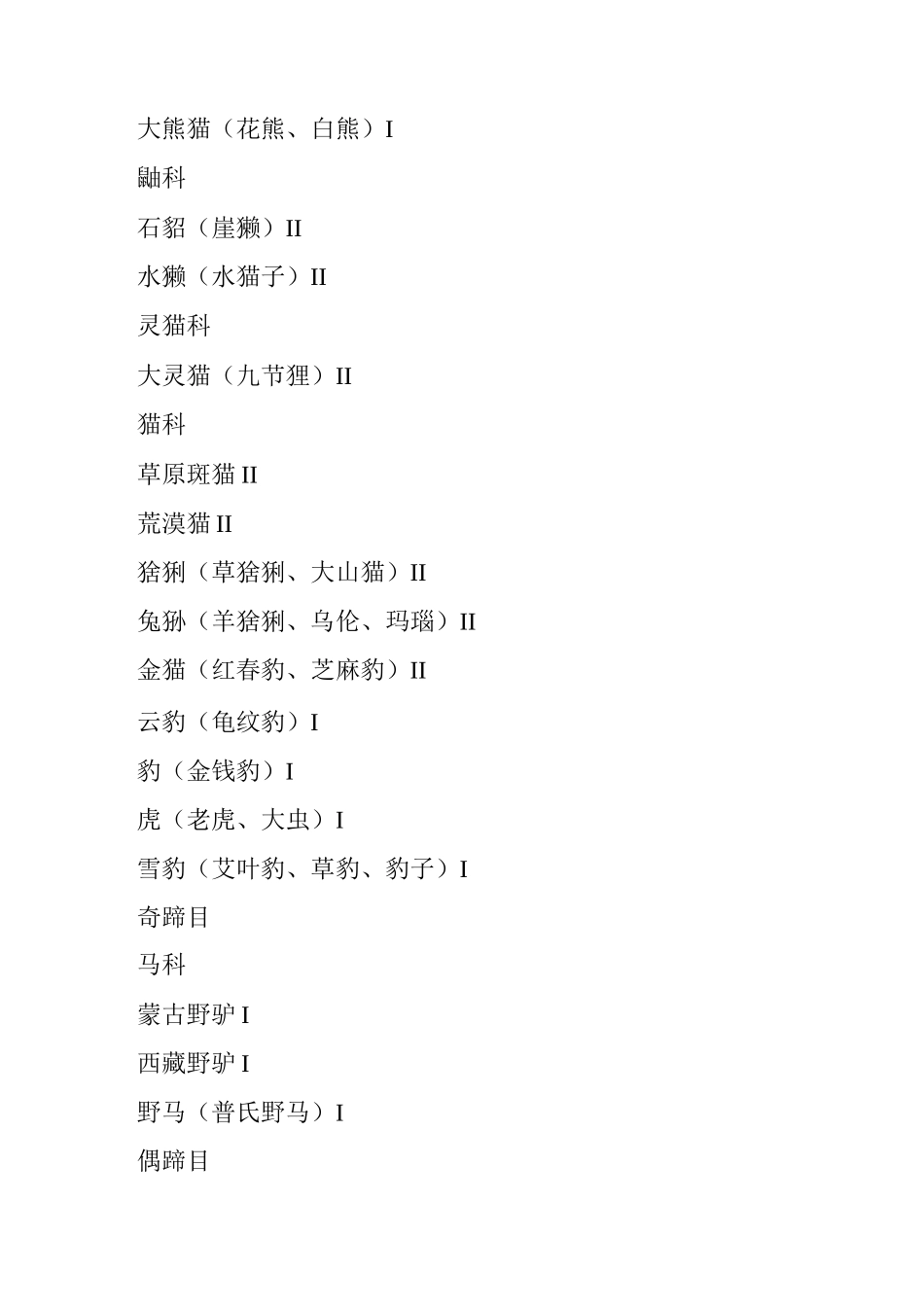 甘肃省境内保护野生动物名录_第2页