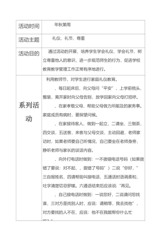 小学德育活动记录表