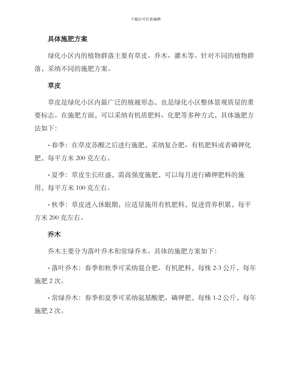 绿化小区施肥方案_第2页