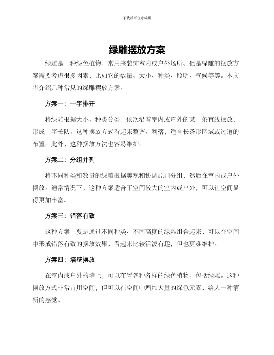绿雕摆放方案_第1页