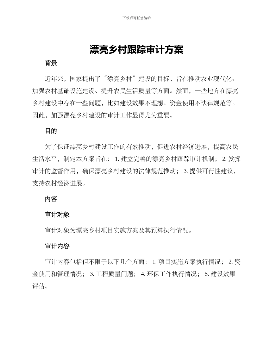 美丽乡村跟踪审计方案_第1页