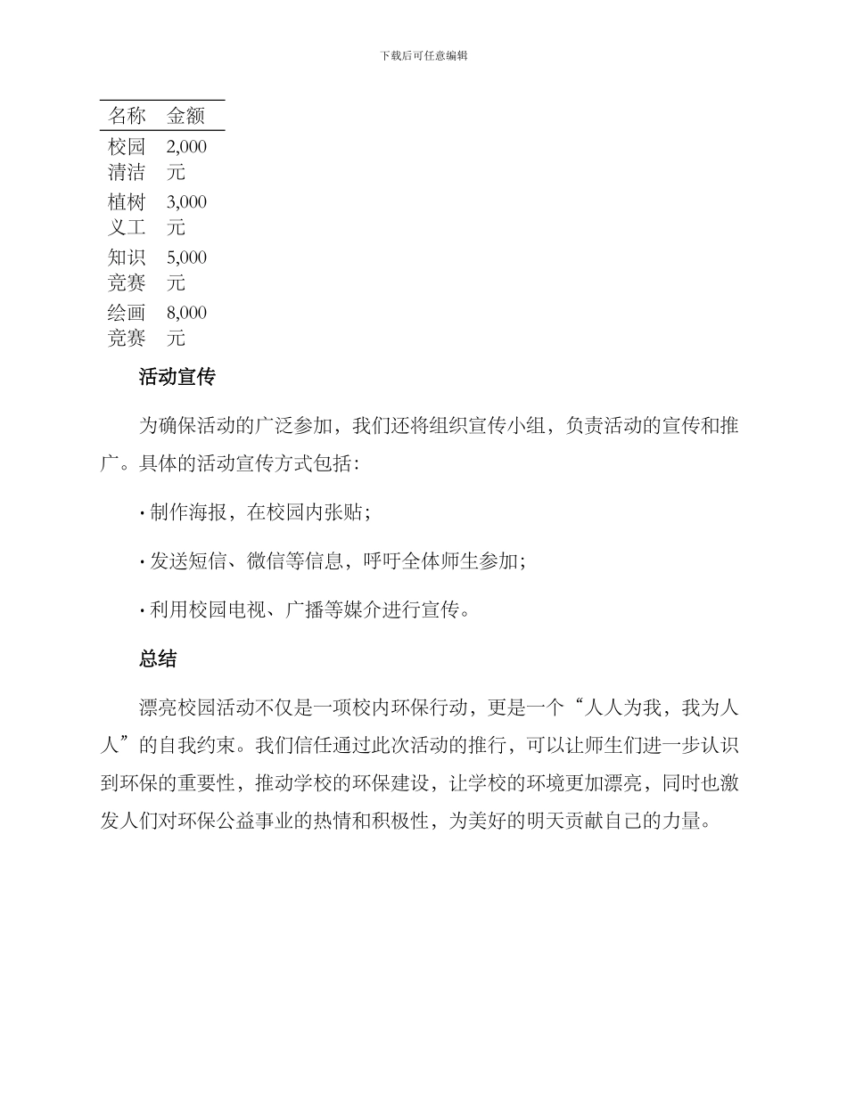 美丽校园活动方案_第3页