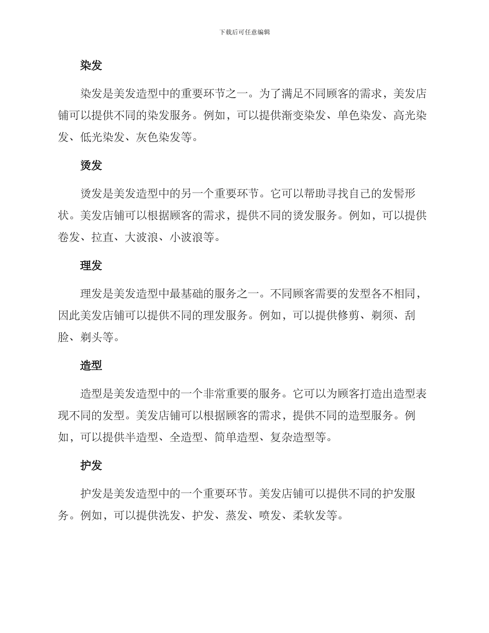 美发造型策划方案_第2页