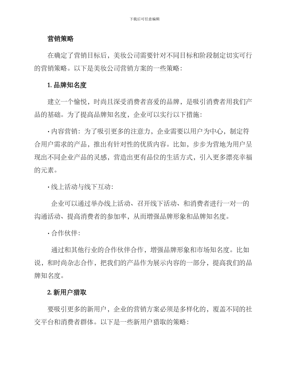 美妆公司营销方案_第2页