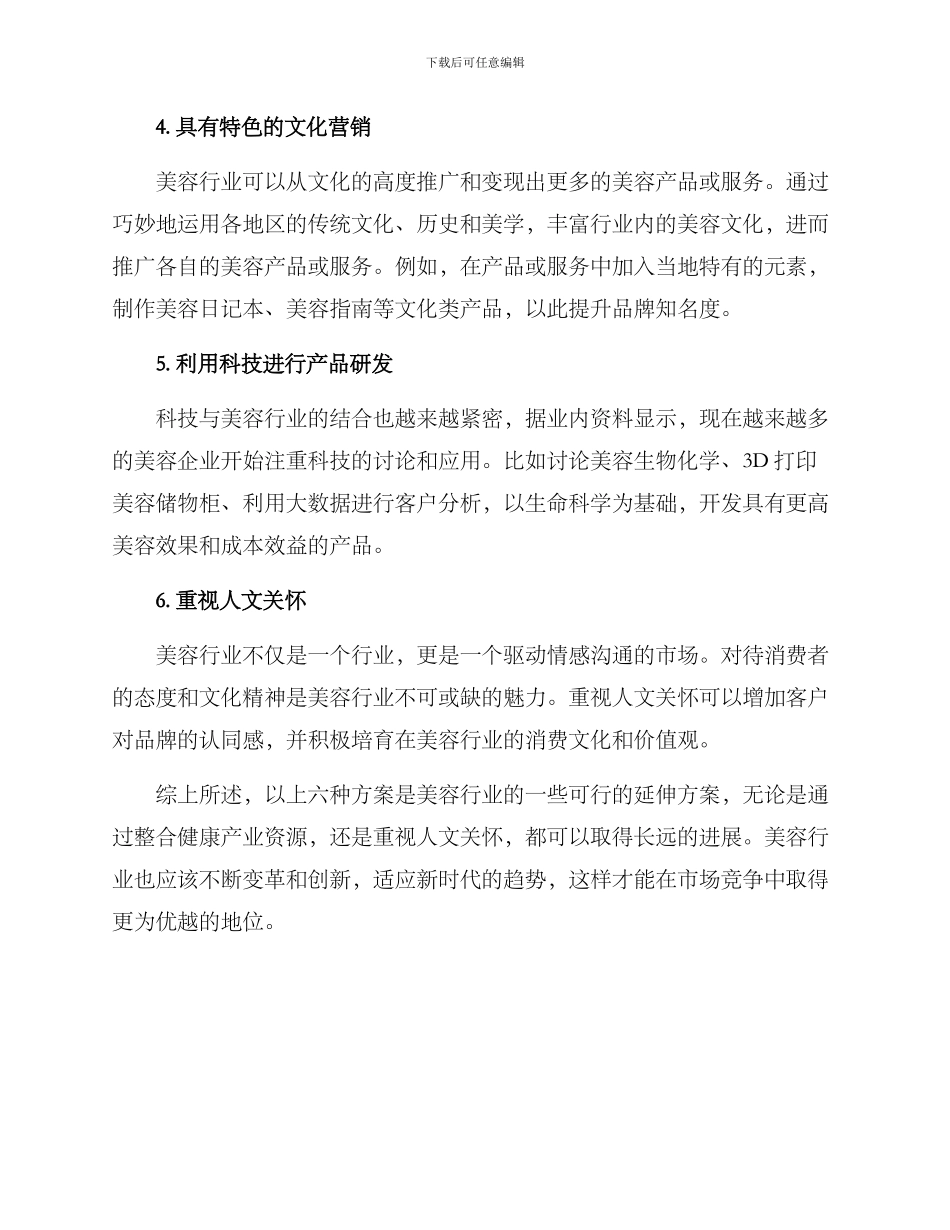 美容行业延伸方案_第2页