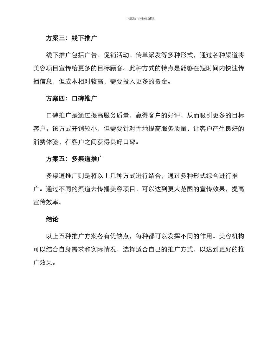 美容项目推广方案_第2页