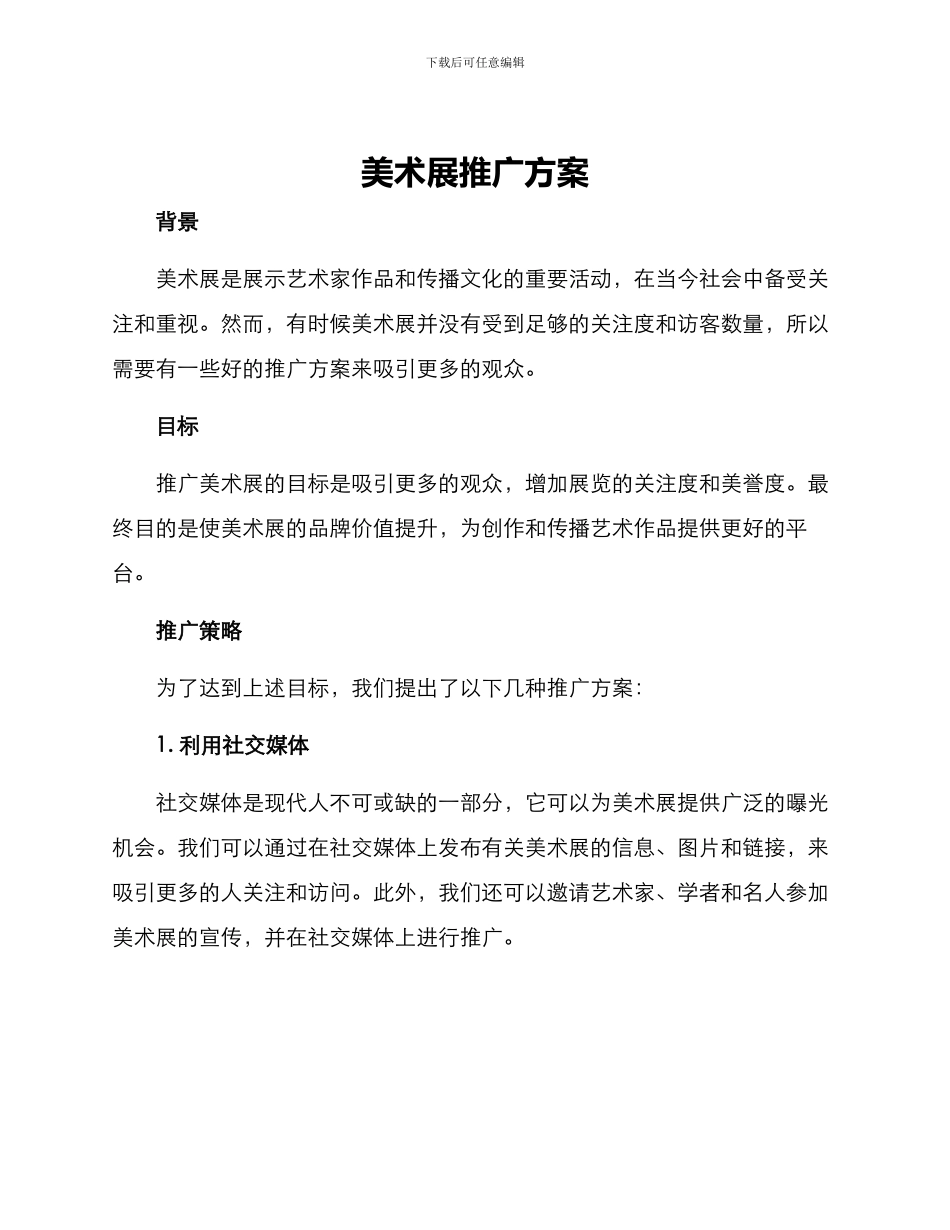 美术展推广方案_第1页
