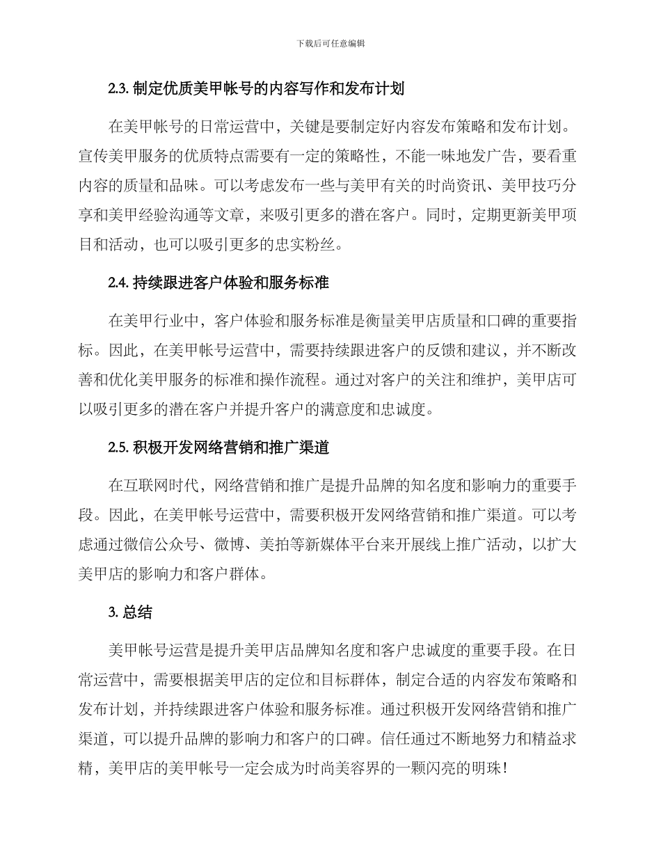 美甲帐号运营方案_第2页