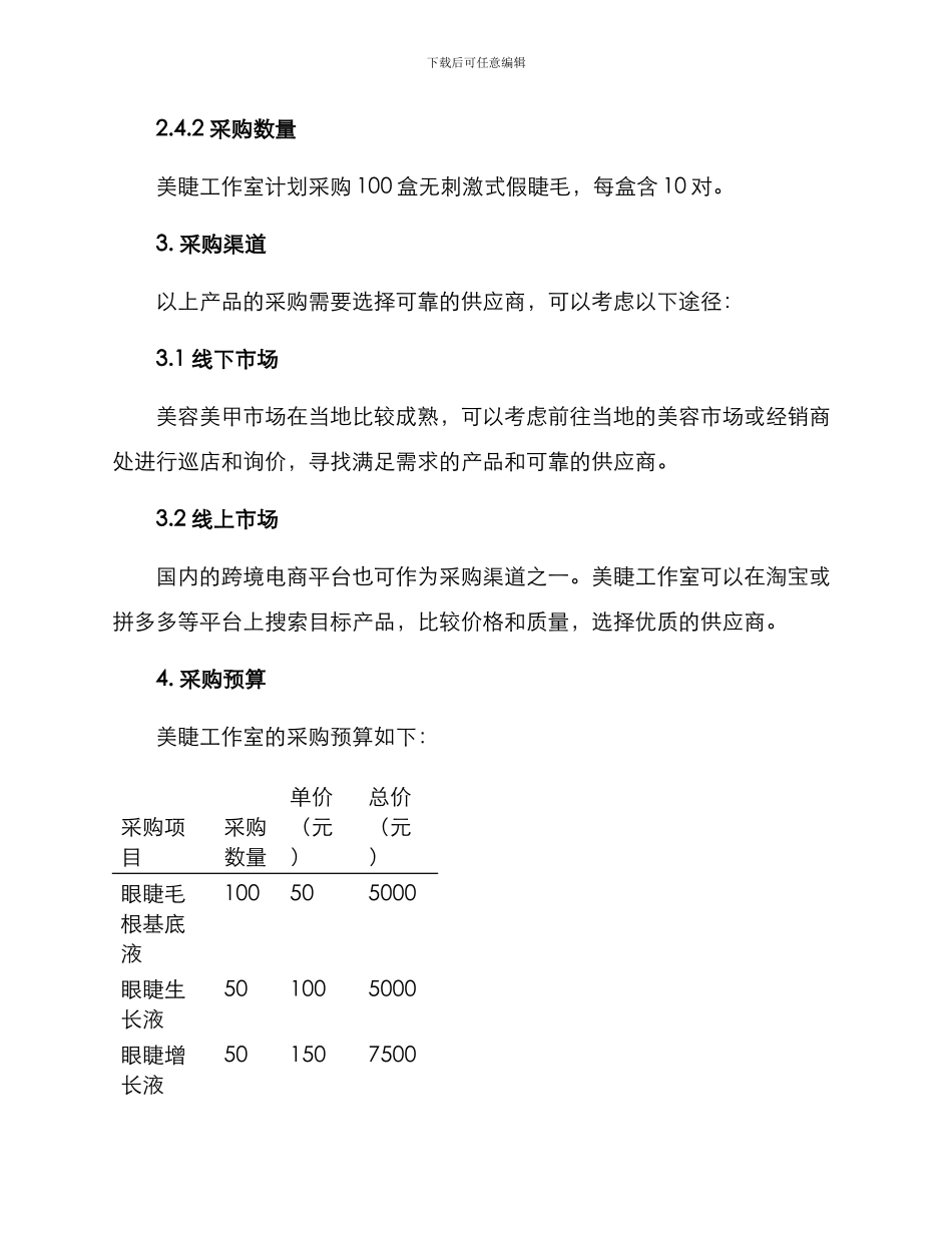 美睫工作室采购方案_第3页