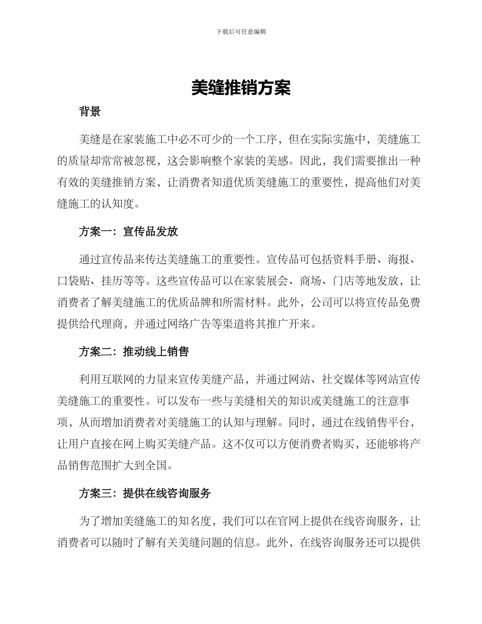 美缝推销方案_第1页