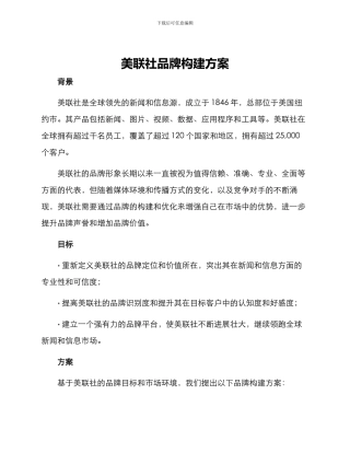 美联社品牌构建方案