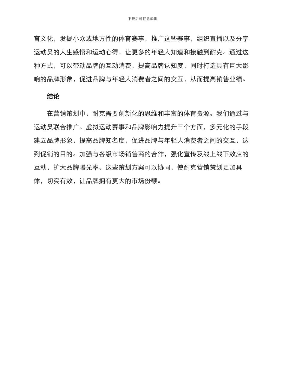 耐克营销策划方案_第3页