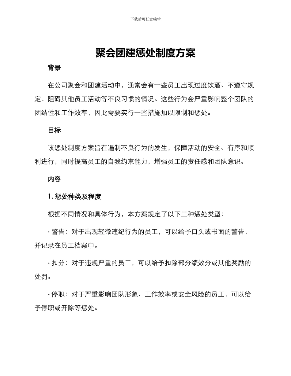 聚会团建惩罚制度方案_第1页