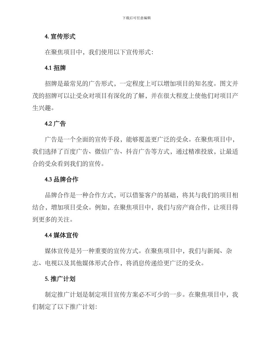 聚焦项目宣传方案_第2页