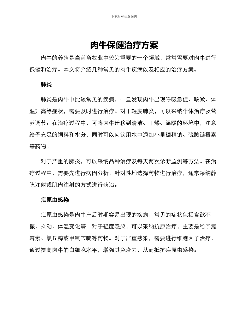 肉牛保健治疗方案_第1页