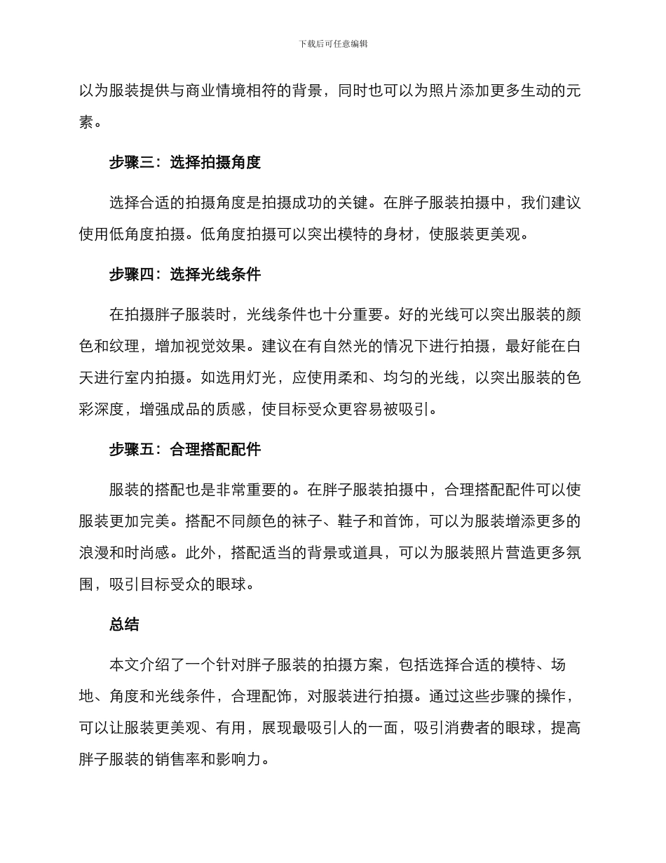 胖子服装拍摄方案_第2页