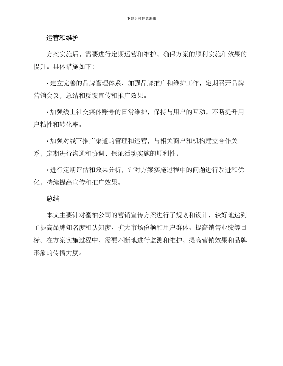 蜜柚营销宣传方案_第3页