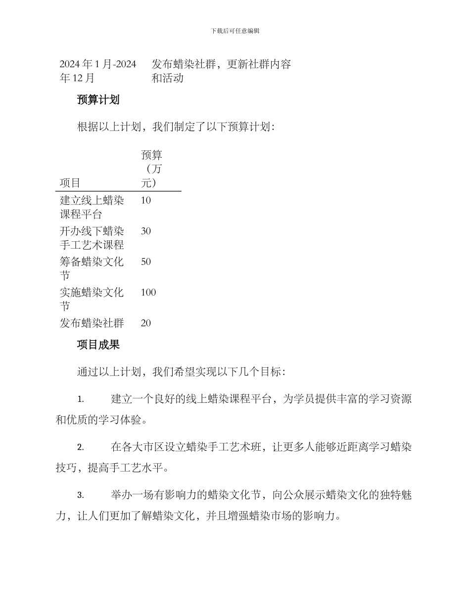 蜡染项目实施方案_第3页