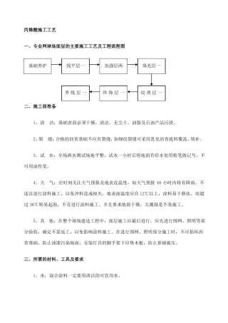 丙烯酸施工工艺