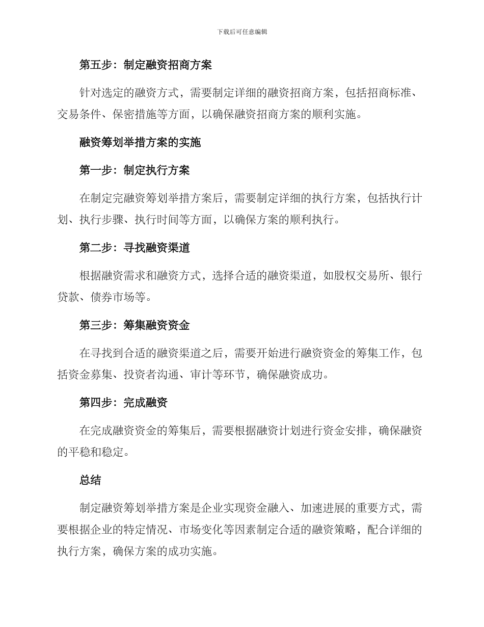 融资筹划举措方案_第2页