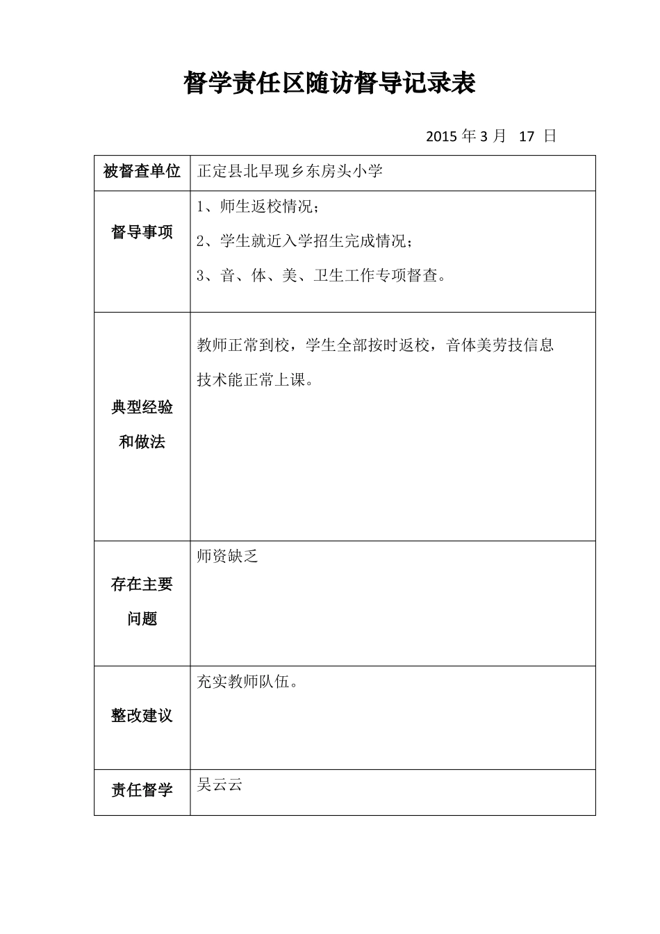 东房头小学督学责任区随访督导记录表_第3页