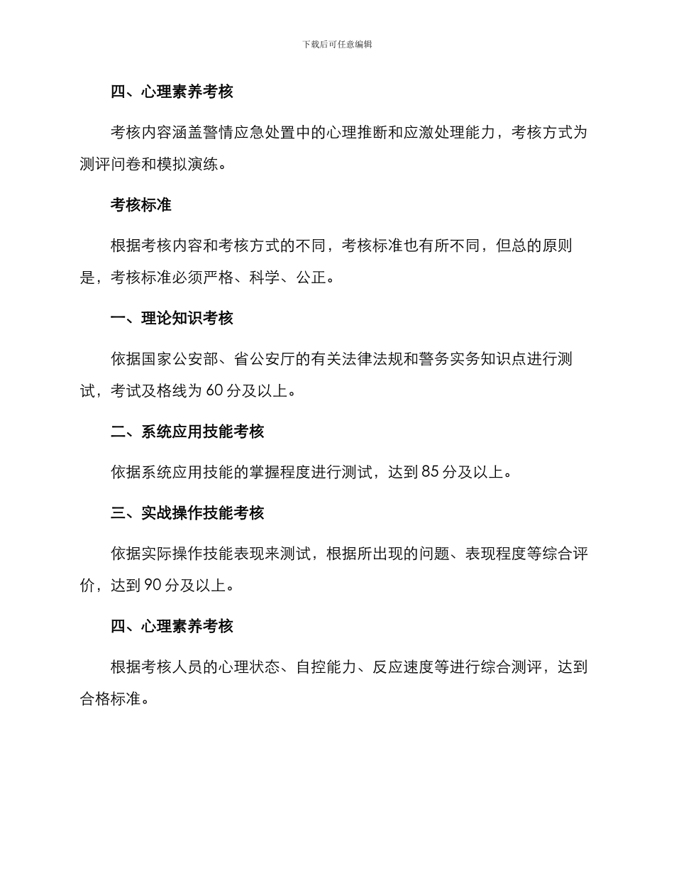 警官专项考核方案_第2页