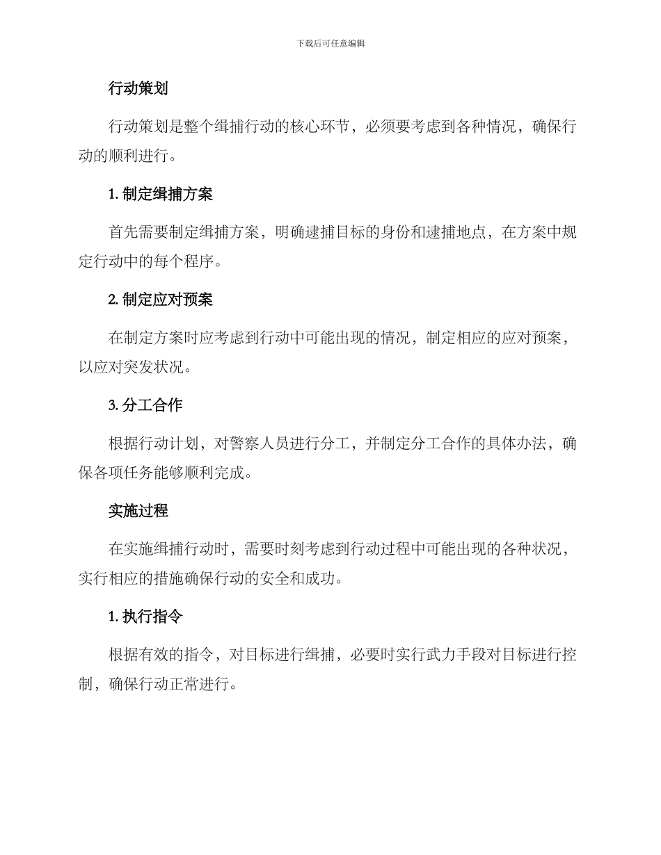 警察缉捕行动方案_第2页