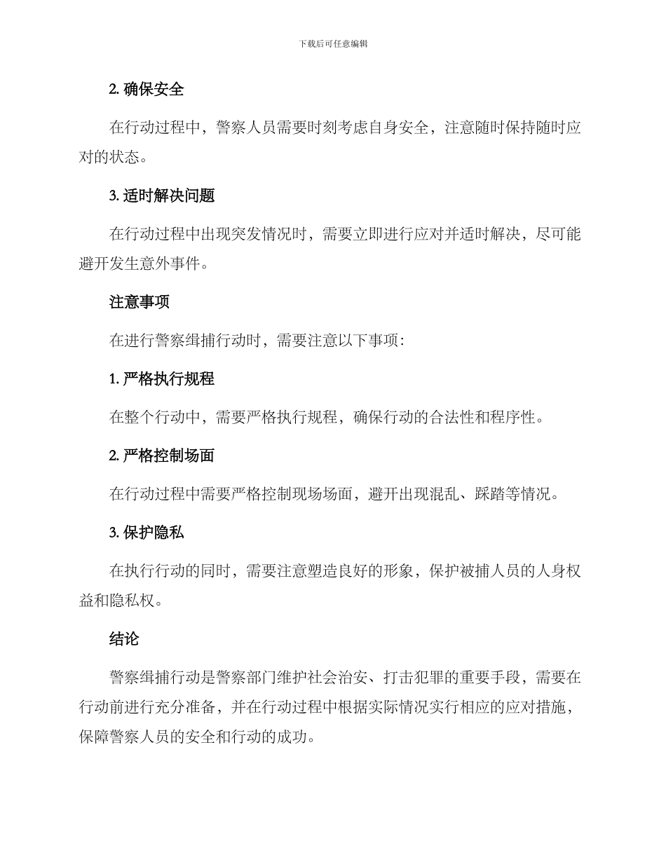 警察缉捕行动方案_第3页