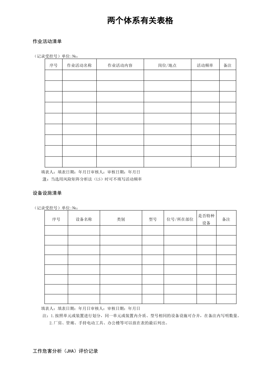 两个体系有关表格_第1页
