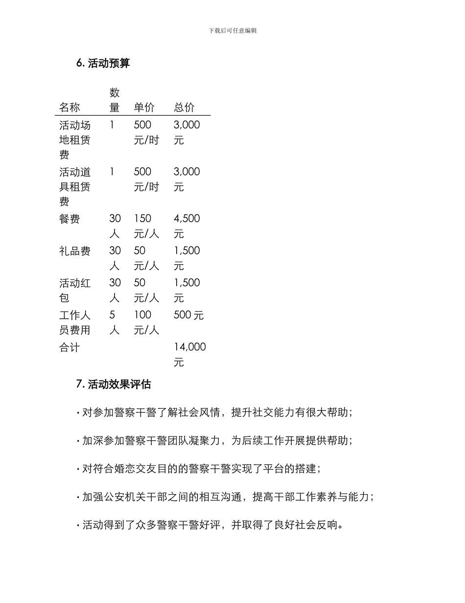 警察相亲联谊活动方案_第3页