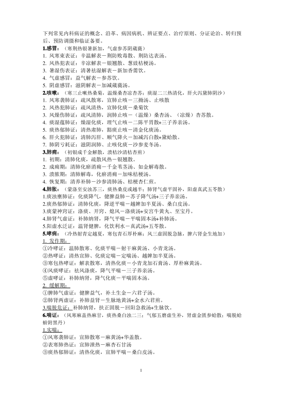 中医内科学证治分类_第1页