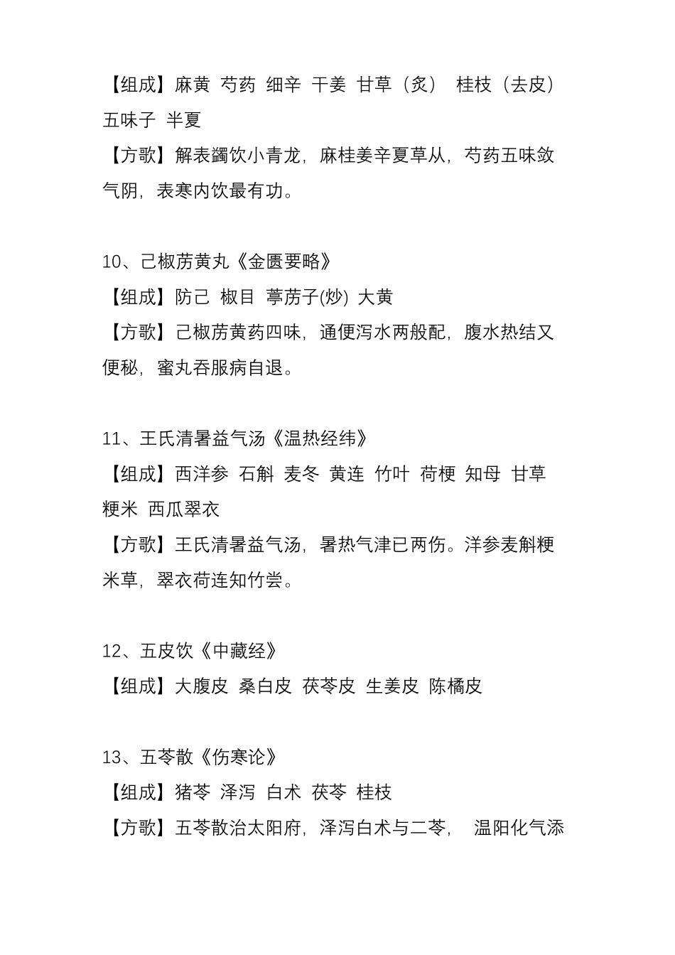 中医医院中医儿科常用中药方剂目录100首_第3页