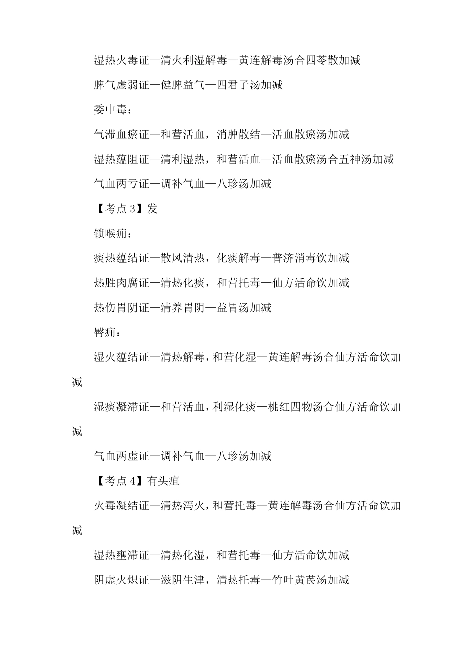 中医外科学考点记忆口诀汇总_第2页