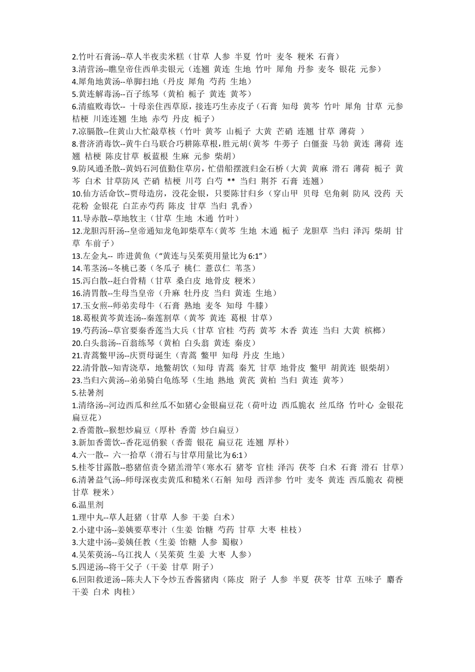 中医方剂速记顺口溜—简单实用_第2页