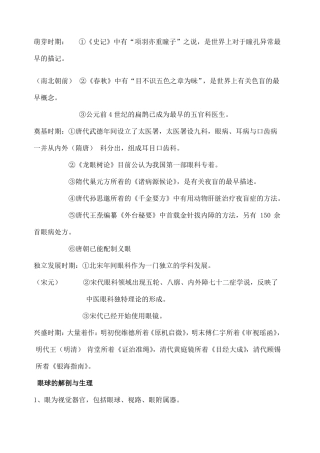中医眼科重点总结