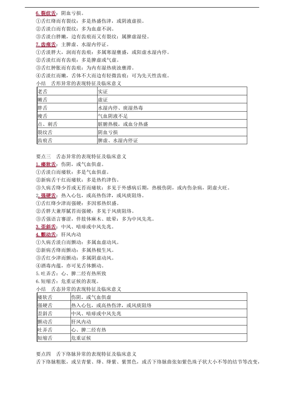 中医诊断学——舌诊考点总结_第2页
