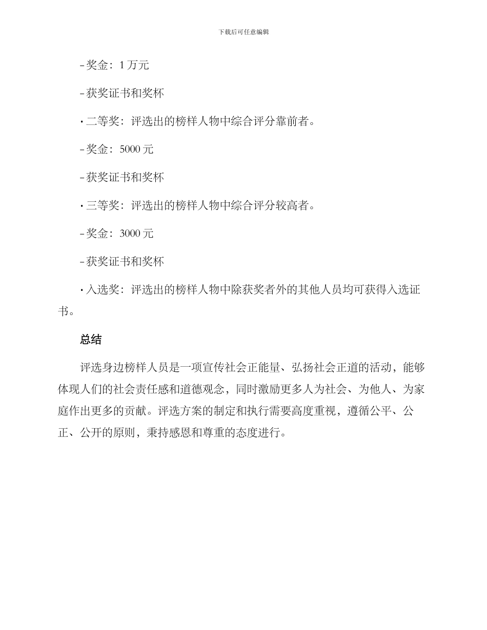 评选身边榜样人员方案_第3页