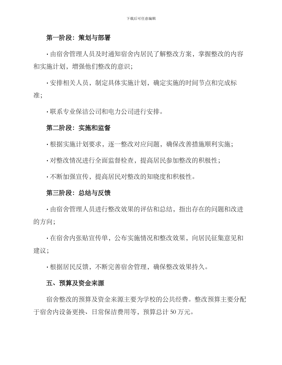 请示公文宿舍整改方案_第3页