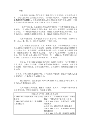 中国世界历史年代对照表