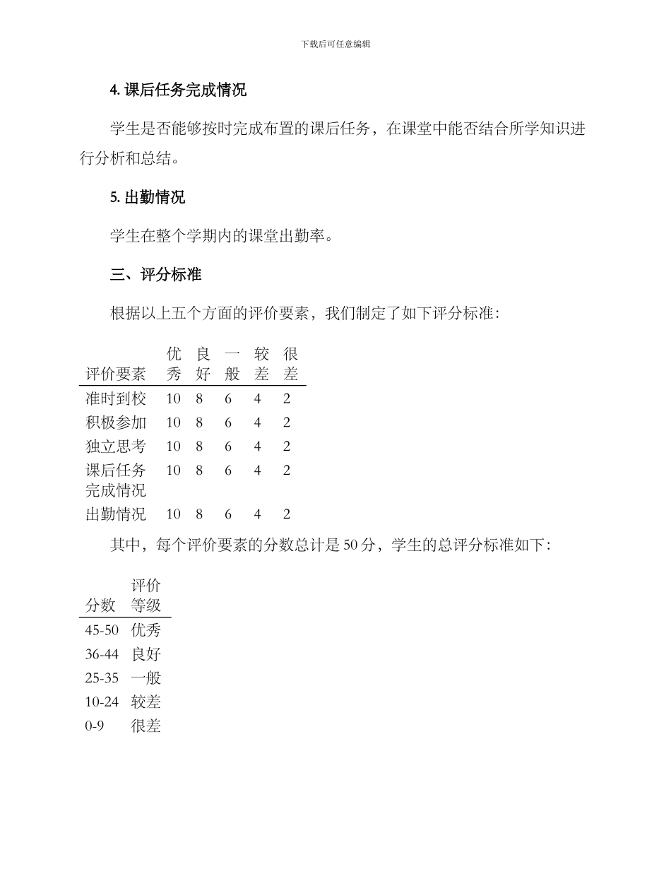 课堂等级评价方案_第2页