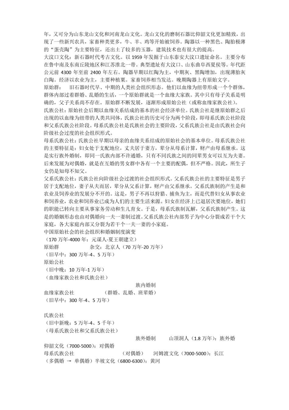 中国原始社会总结_第3页