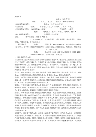 中国原始社会总结