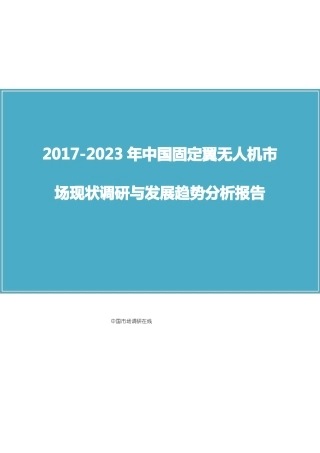 中国固定翼无人机场调研报告