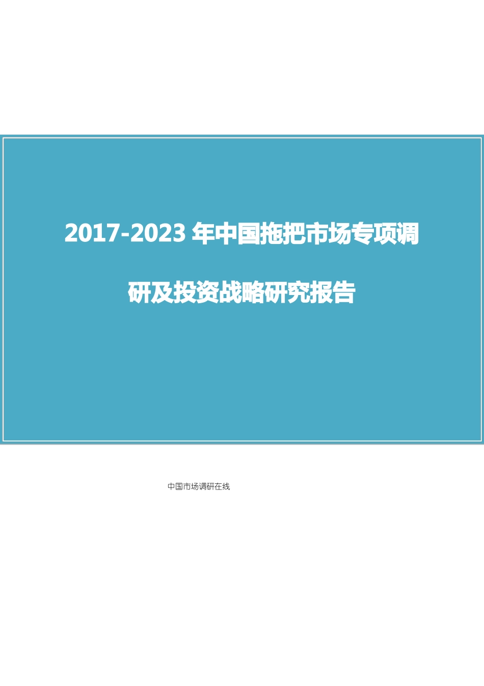 中国拖把场调研报告_第1页