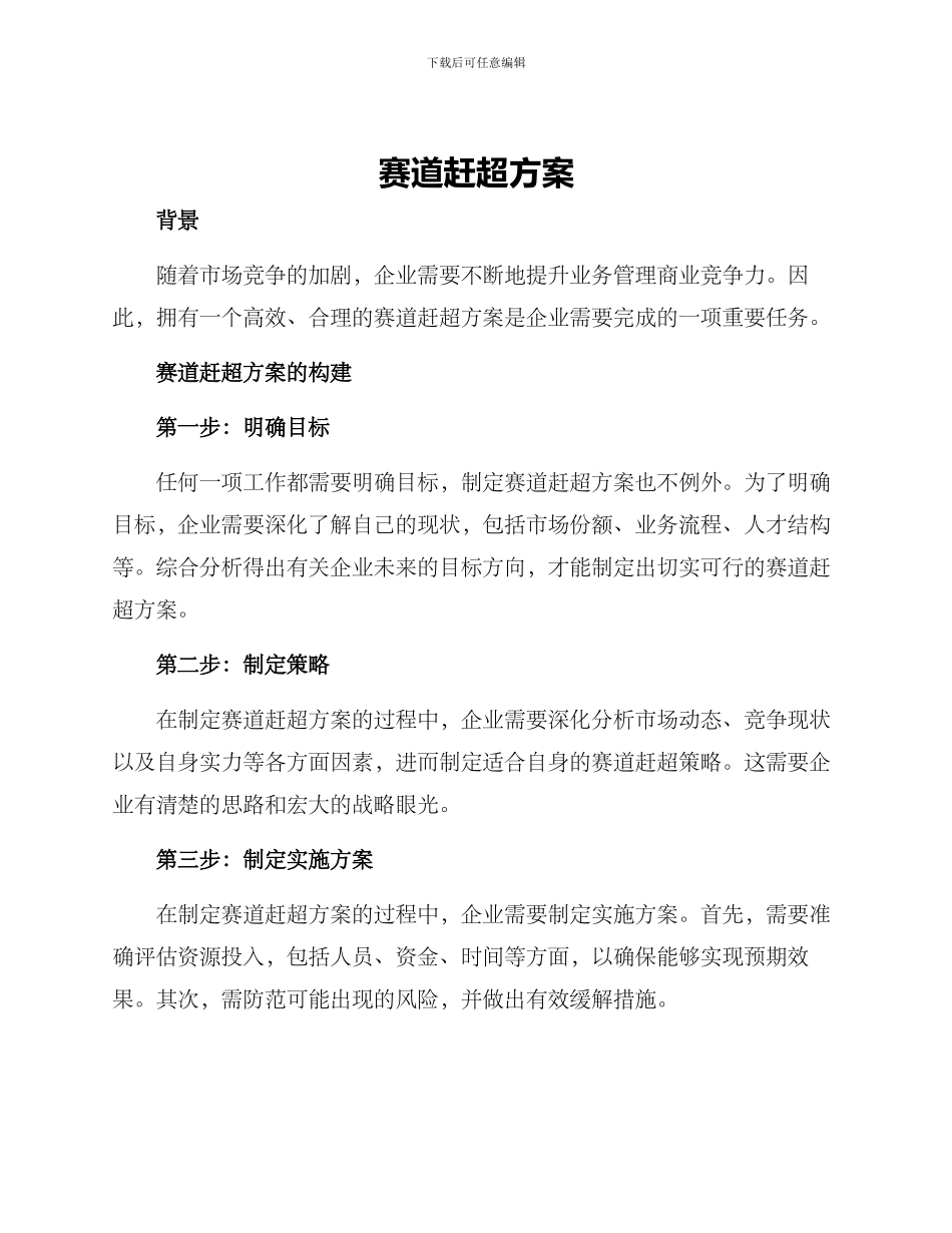 赛道赶超方案_第1页