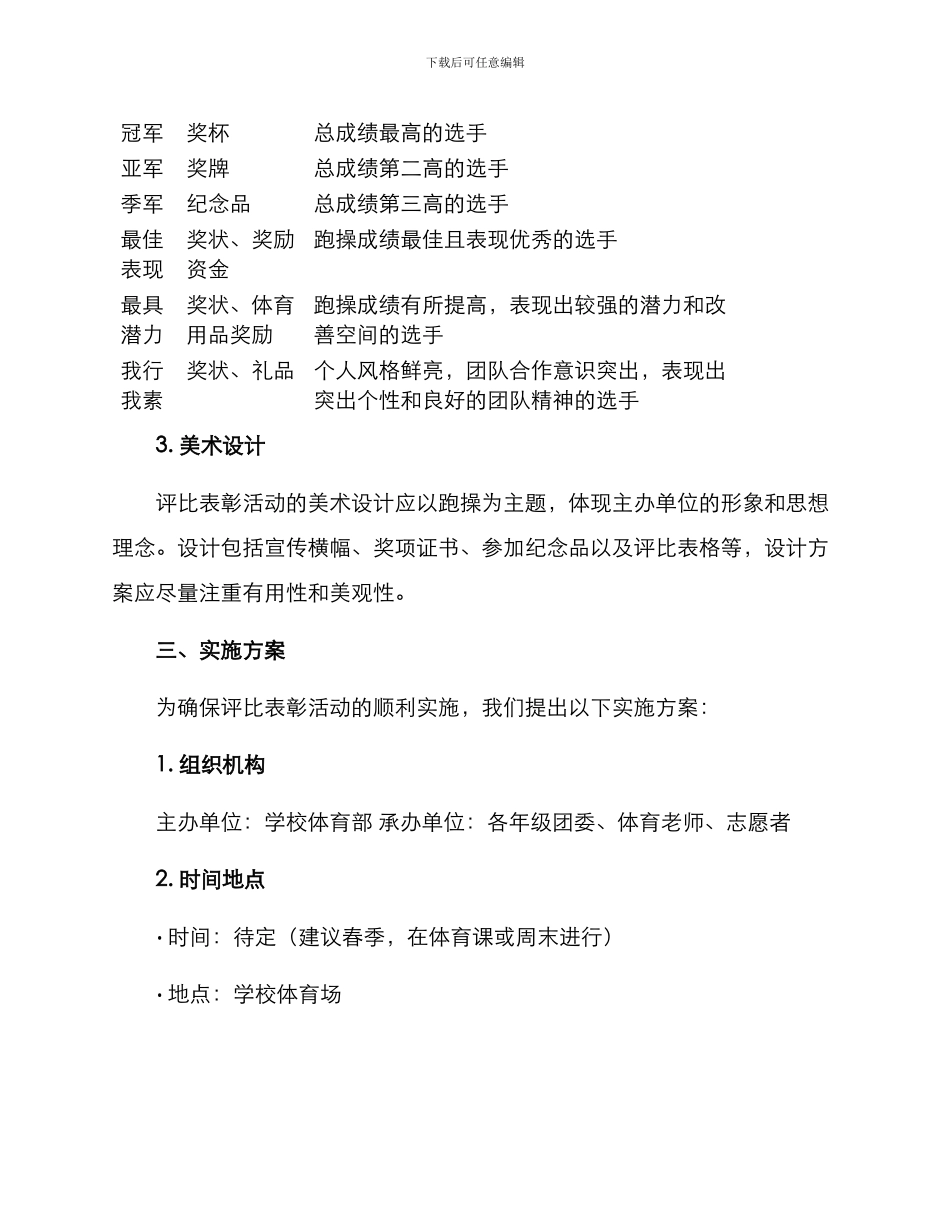 跑操评比表彰方案_第3页